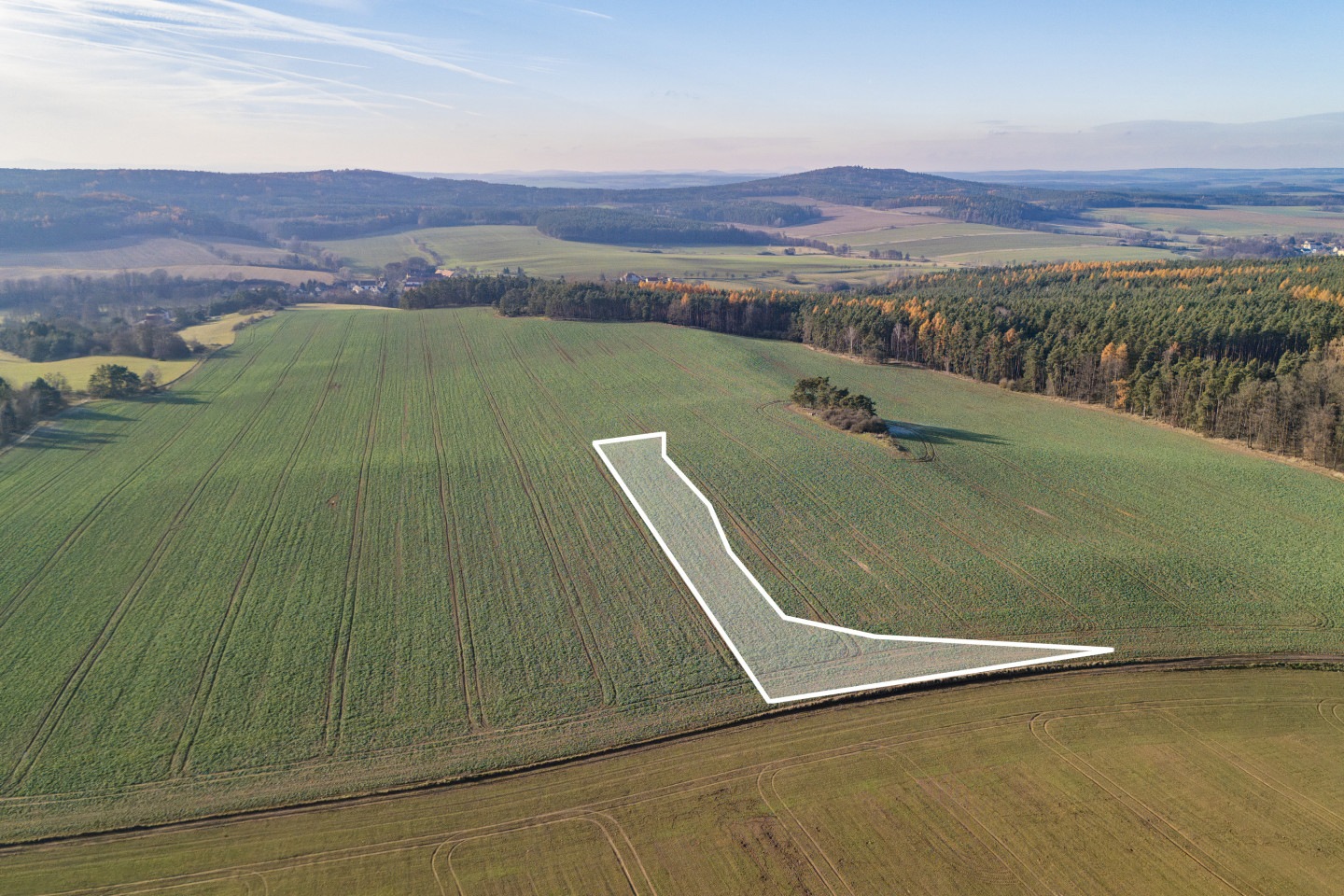 Prodej pole Zemětice 3590 m2