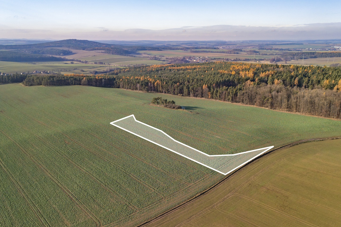 Prodej pole Zemětice 3590 m2